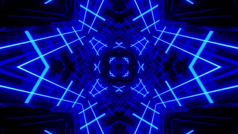 vj loop blue neon kaleidoscope 004