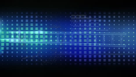 animación de la cadena de adn sobre un fondo azul