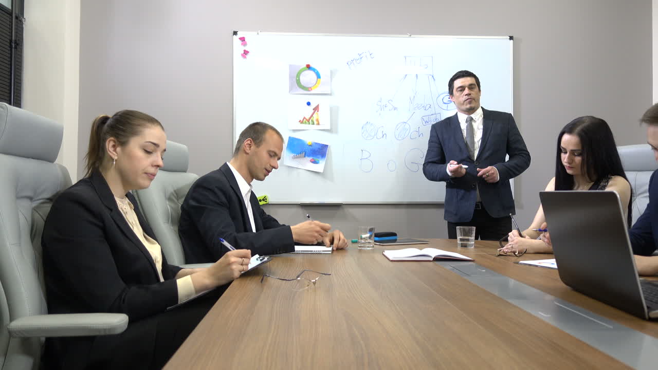 Business People Meeting. Corporate business team and manager in a meeting