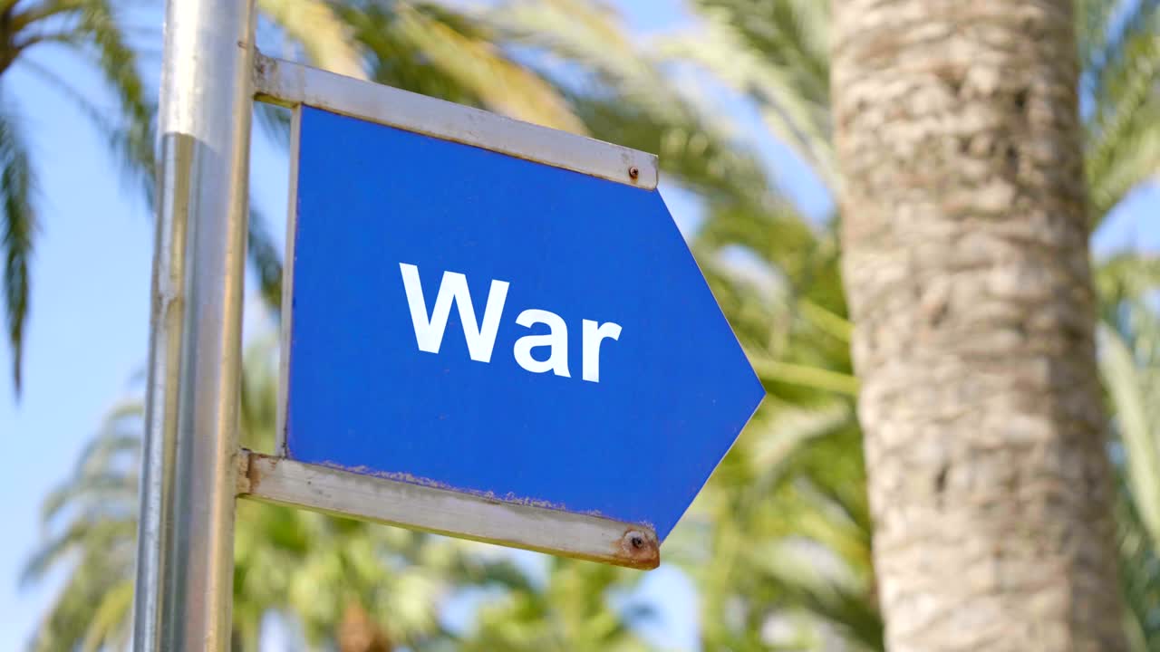 военный концептуальный знак в 4k замедленном движении 60 кадров в секунду