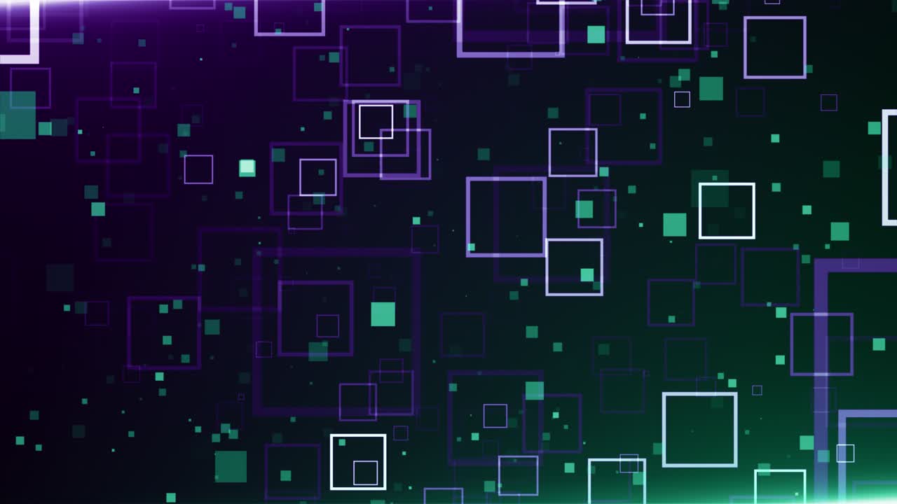 partículas verde violeta evento juego tráiler títulos escenario de concierto cinematográfico bucle de fondo