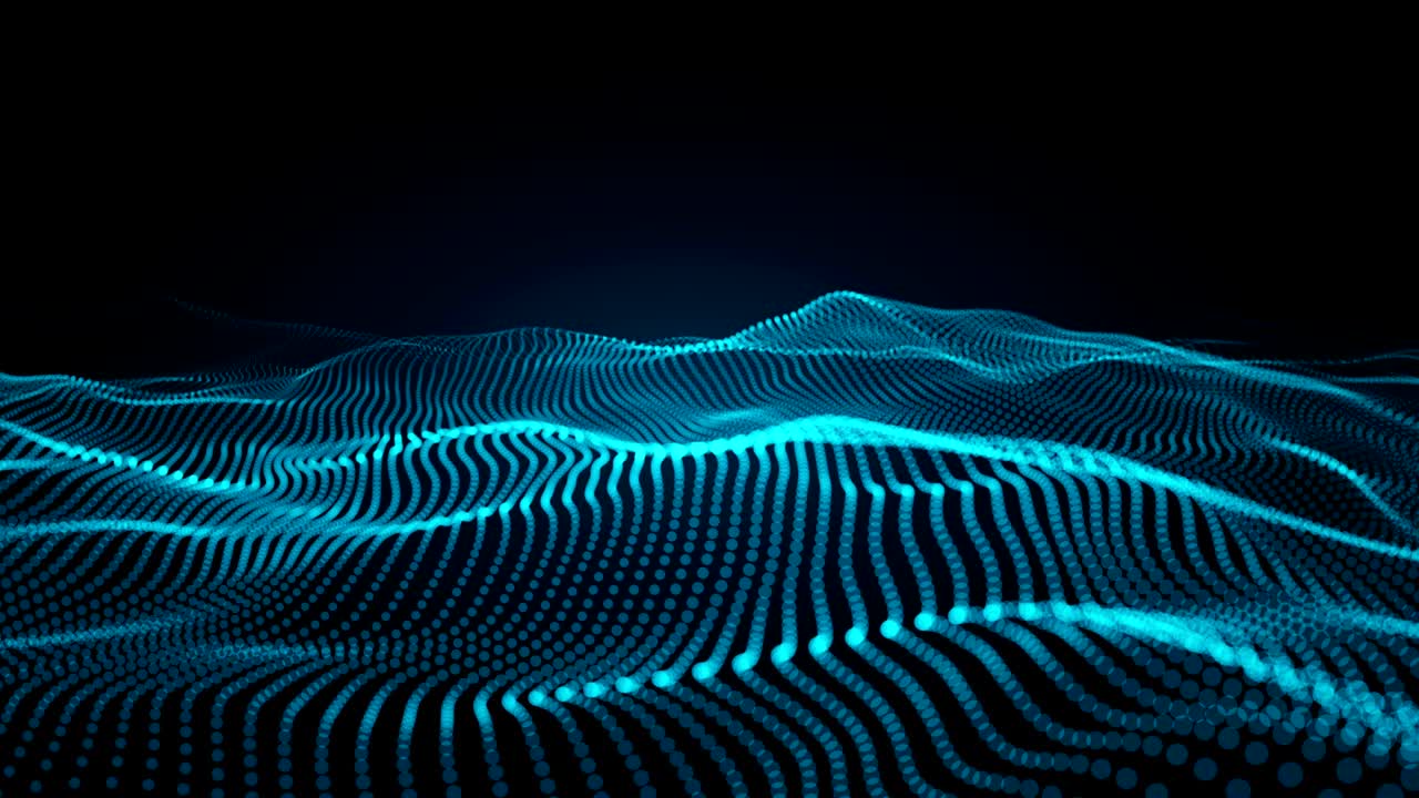 Abstract blue wave landscape background.