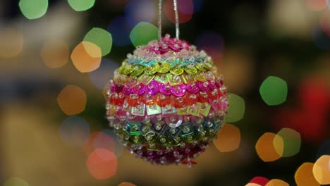 christmas colorful ball shakes at background bokeh