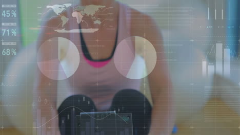 animación de las estadísticas sobre el ejercicio femenino en forma