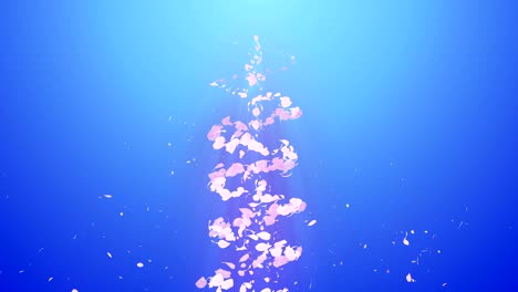 espiral partícula brillante de las flores de cerezo. patrón sakura. baile de cerezo japonés. vórtice de pétalos rosados. animación de bucle abstracto.