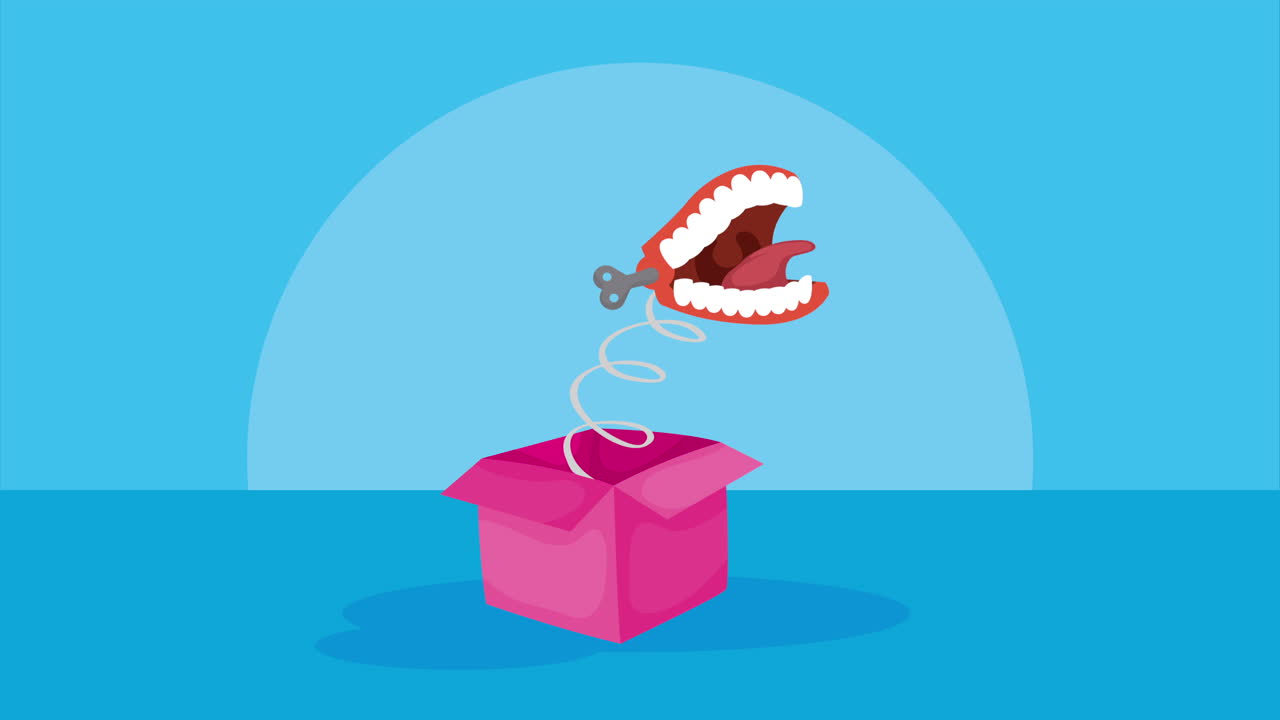 팝업 입 장난감 상자