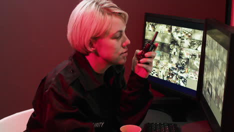 safety guard working in a room