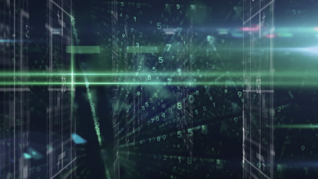 Animation of data processing over computer servers