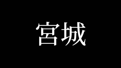 miyagi japan kanji japanese text animation motion graphics