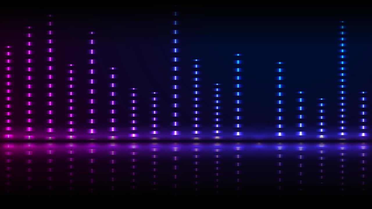 Neon sound wave equalizer abstract motion background