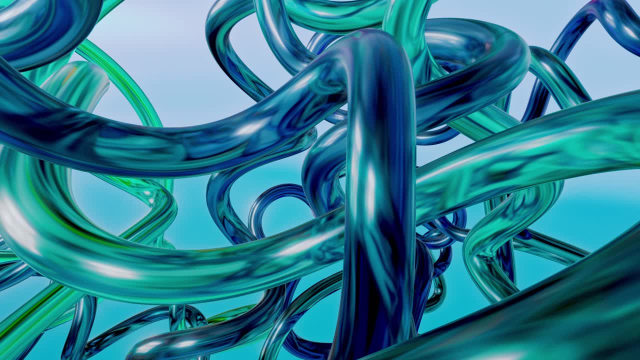 molecule strands moving, human hemoglobin strands flowing on blue background
