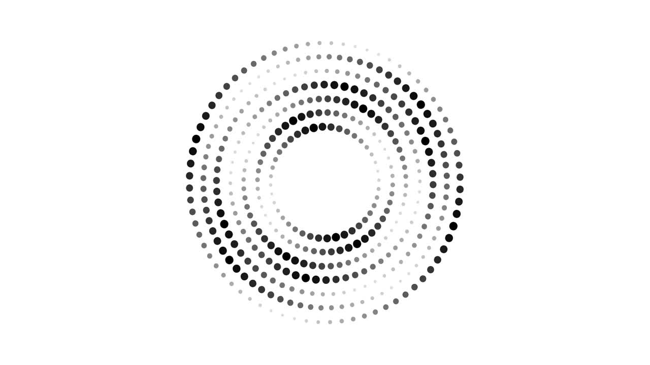 medio tono círculo punteado giratorio. punto abstracto redondo medio tono elementos giratorios