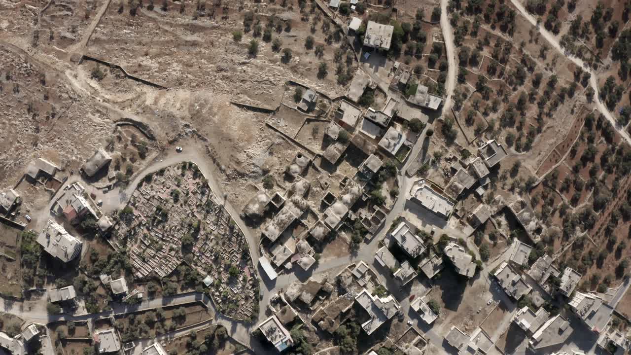 ciudad vieja palestina de abu dahuk (beit hanina) desde el aire
