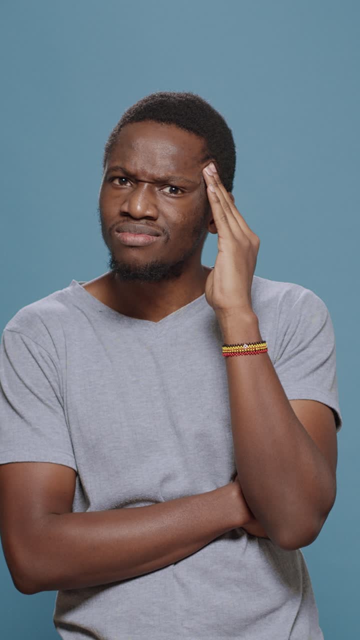 Man with doubtful expression