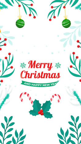 merry christmas and happy new year card