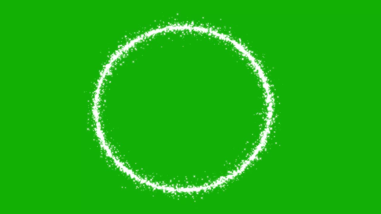빛나는 반이는 불꽃은 녹색 화면 배경으로 원 모션 그래픽