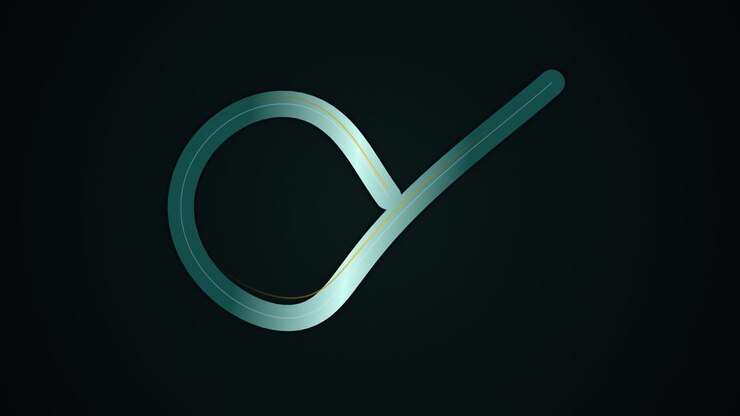 Abstract Motion Graphic of a Morphing Teal Line on Dark Background
