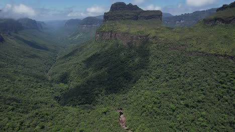 drone video of vale do pati in chapada diamantina, bahia, brazil