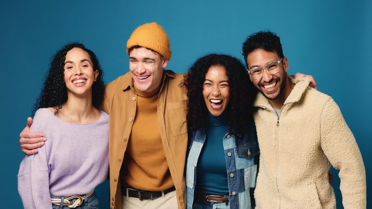 Group of Friends Smiling Together
