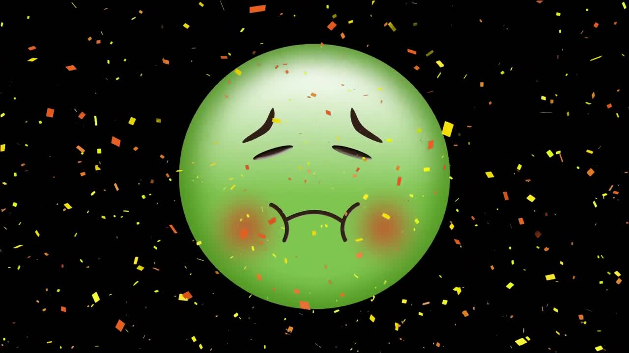 메스꺼운 얼굴 이모티콘