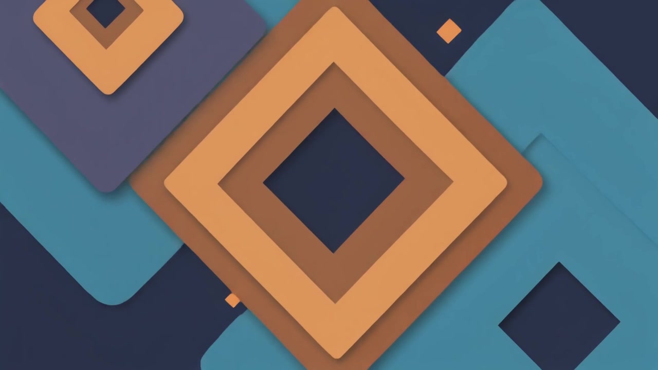 Abstract Motion Graphics with Moving Geometric Square Shapes