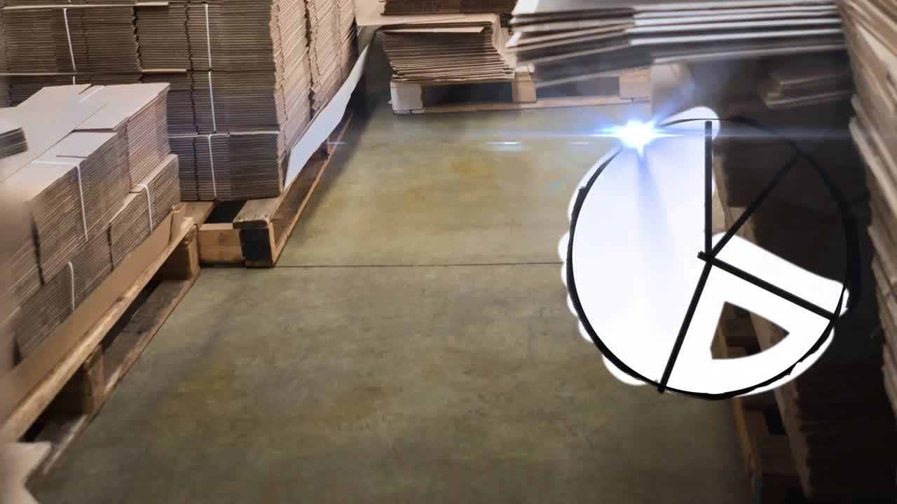 창고에 대한 금융 그래프의 애니메이션.