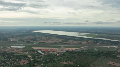 Timelapse over old Siem Reap airport and Cambodian countryside