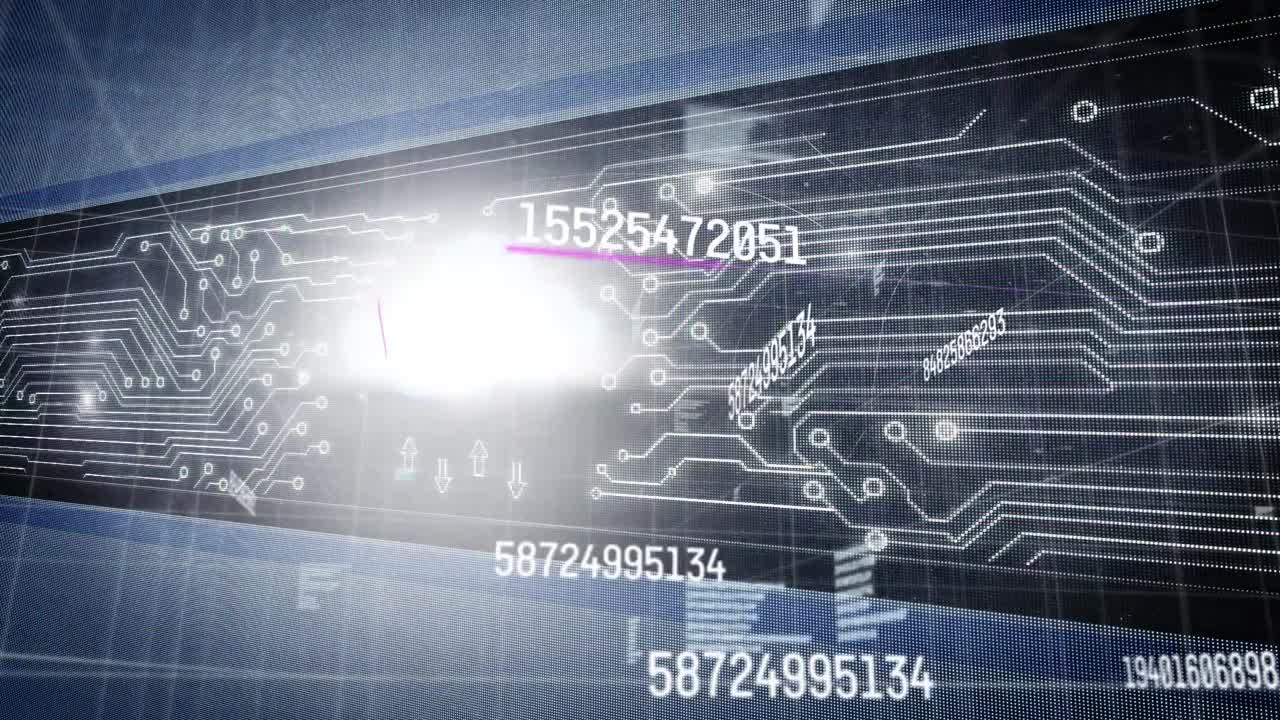 animación de la red de conexiones y procesamiento de datos en la interfaz