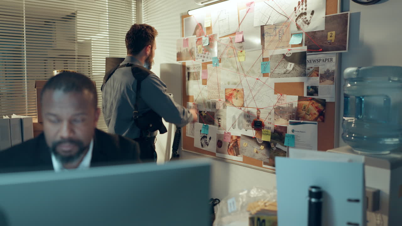 Detectives Investigating Crime Scene Evidence