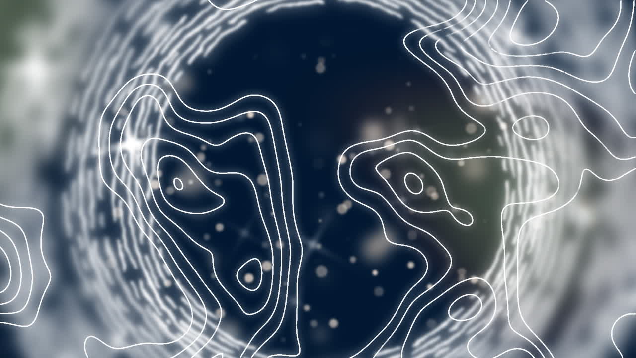 animación de luces brillantes y líneas de corte sobre un fondo oscuro