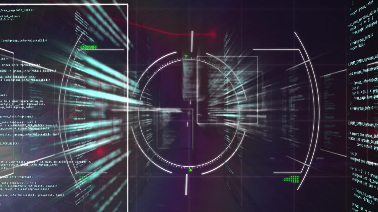 Animation of data processing over scope scanning