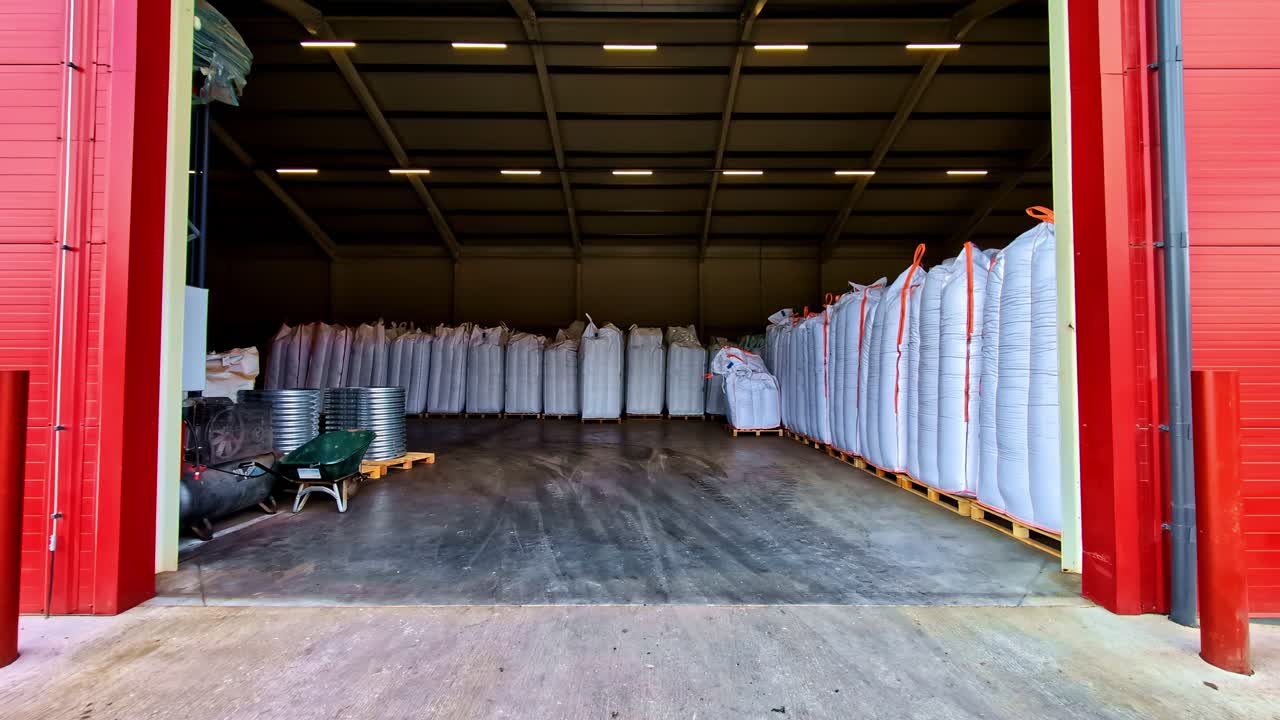 Grain wheat storage warehouse industrial facility indoor climate control crop