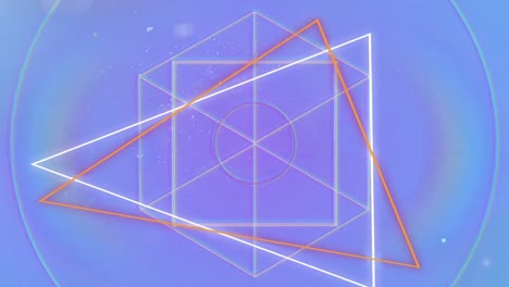 animación de formas geométricas giratorias