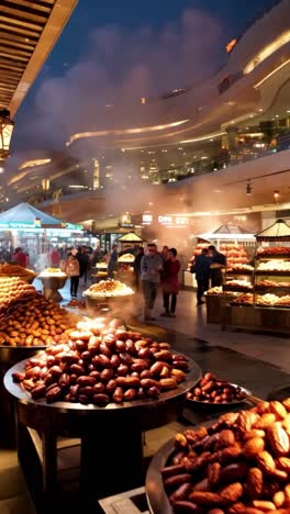 night market at a modern mall