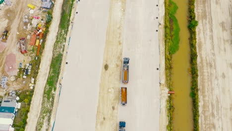 Aerial-view-of-construction-works-of-a-highway-section