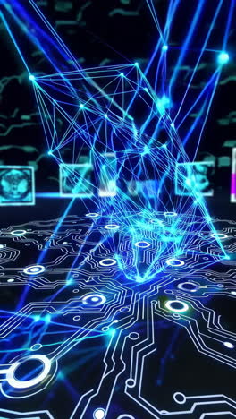 futuristic circuit board network