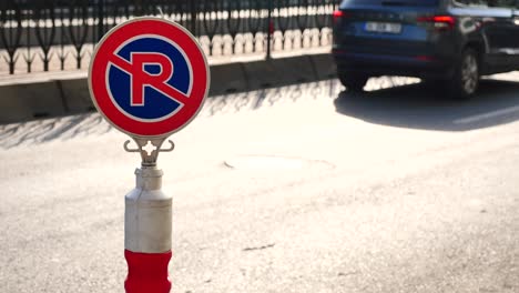 no parking sign on city street