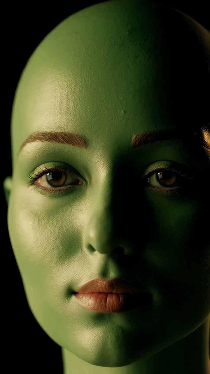 Green Saree Goddess Portrait