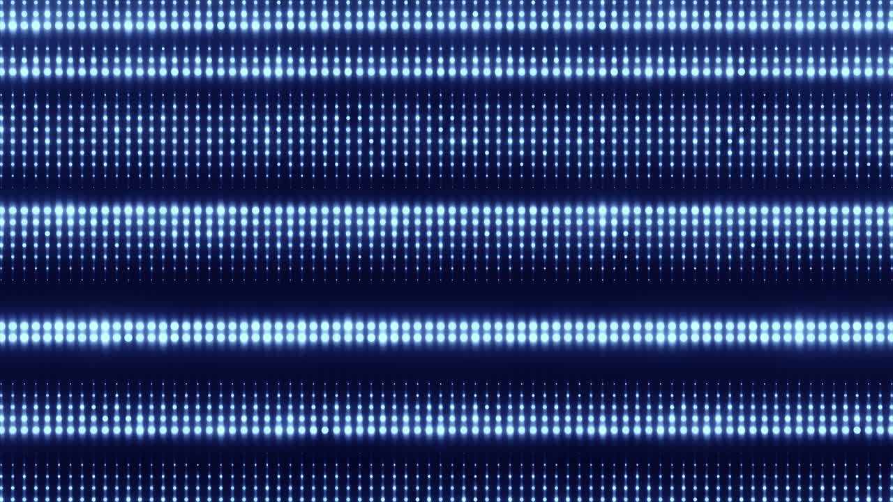 Dynamic Blue LED Light Wall Flashing in Seamless Loop