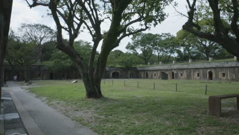 historical hobe fort in taipei, taiwan