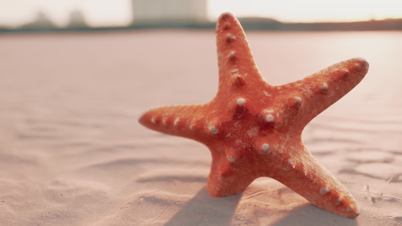 estrellas de mar en la playa de la ciudad