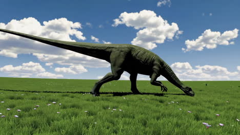 dinosaur in a grassy field