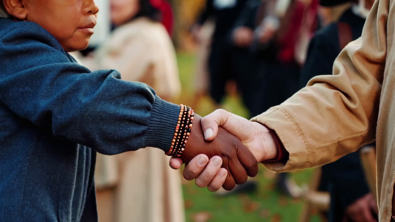 Pilgrim Thanksgiving Feast and First Contact