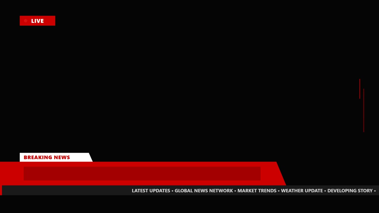 Grafisk overlay til breaking news-udsendelse (lower third)