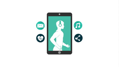 mobile fitness app with various features