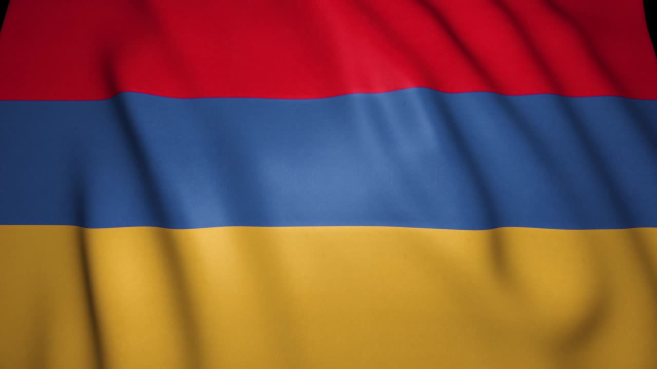 リアルなアルメニア国旗を振る 4k アニメーション