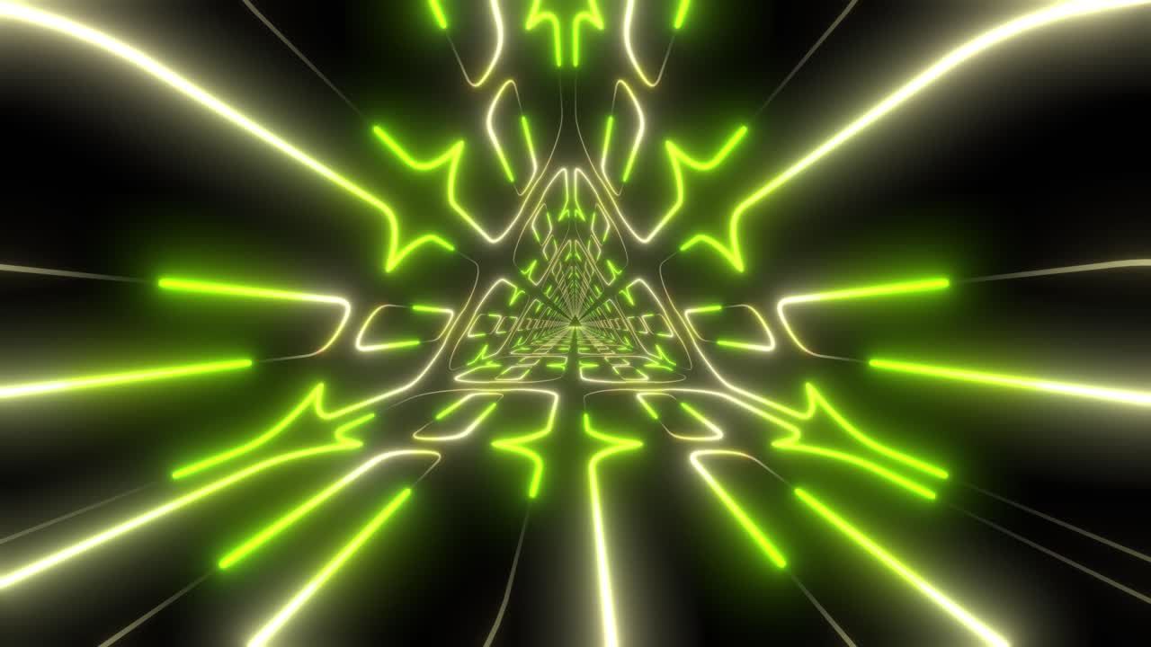 túnel de neón brillante