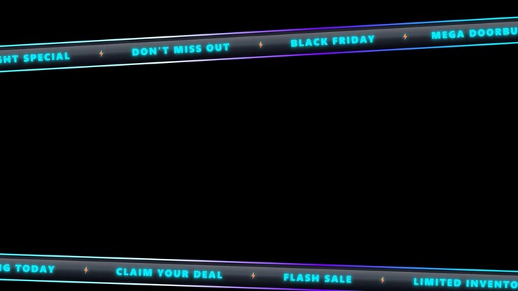 Black Friday Sale Promotional Lower Thirds Overlay