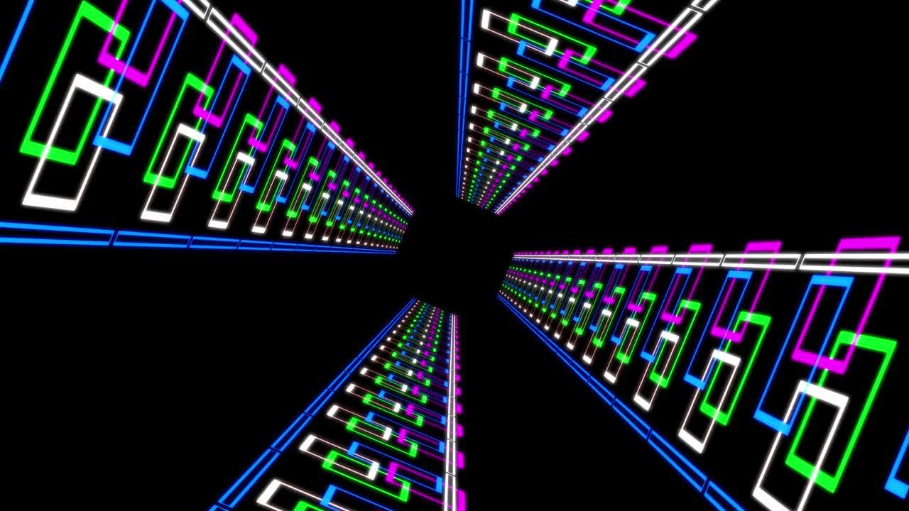 Cyber tunnel progress animation motion graphics