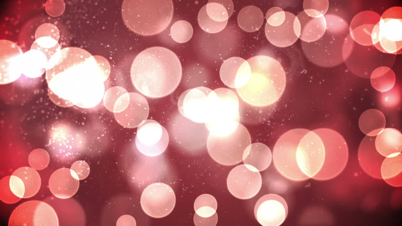 círculos brillantes de luz moviéndose en rojo